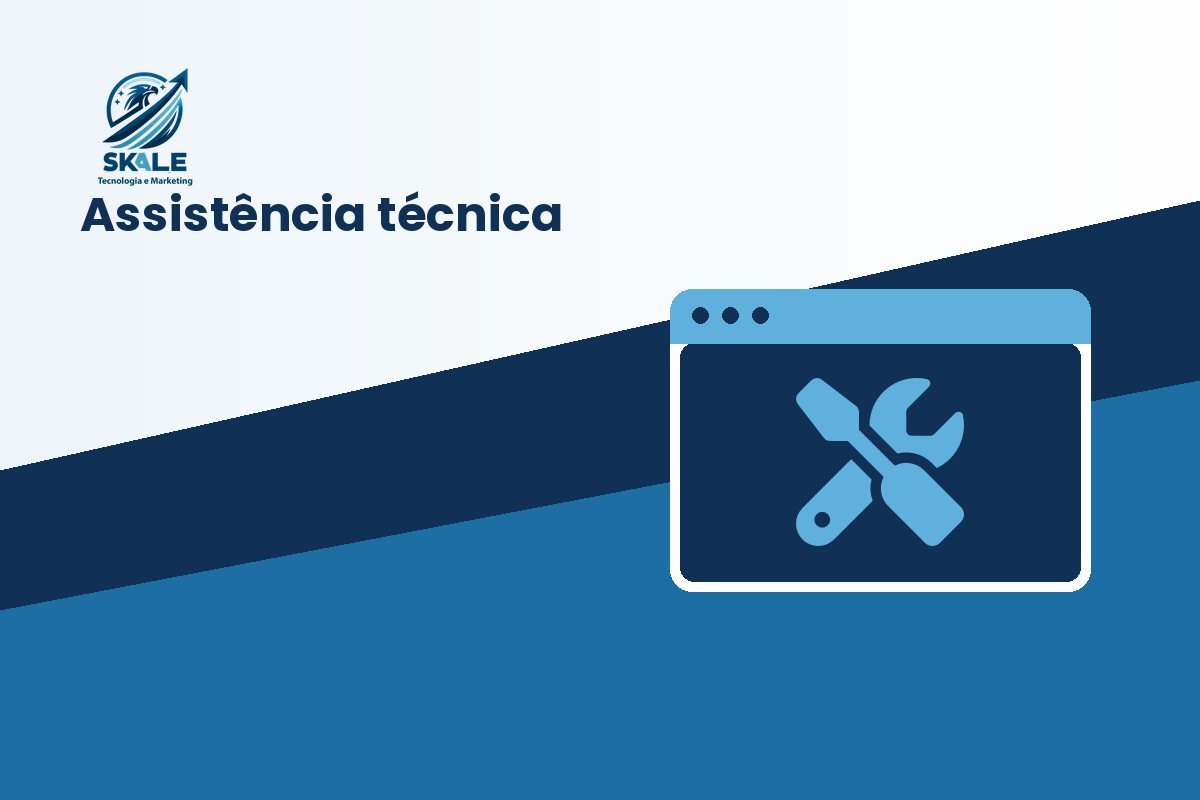 Ilustração da Skale: site para assistência técnica