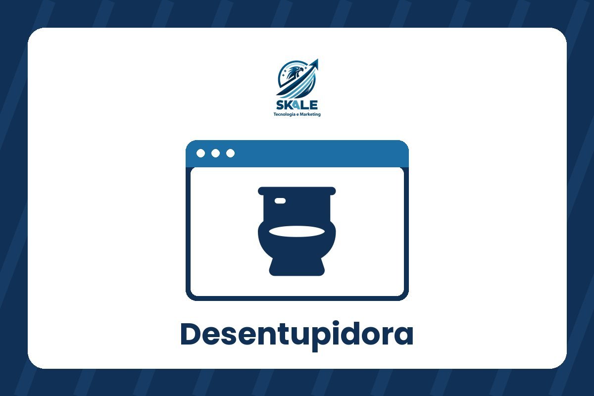 Ilustração da Skale: site para desentupidora